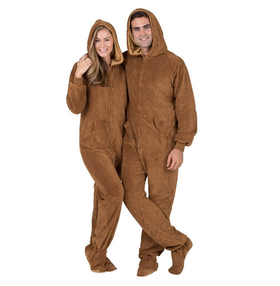Family Matching Teddy Bear Hoodie Chenille Onesie