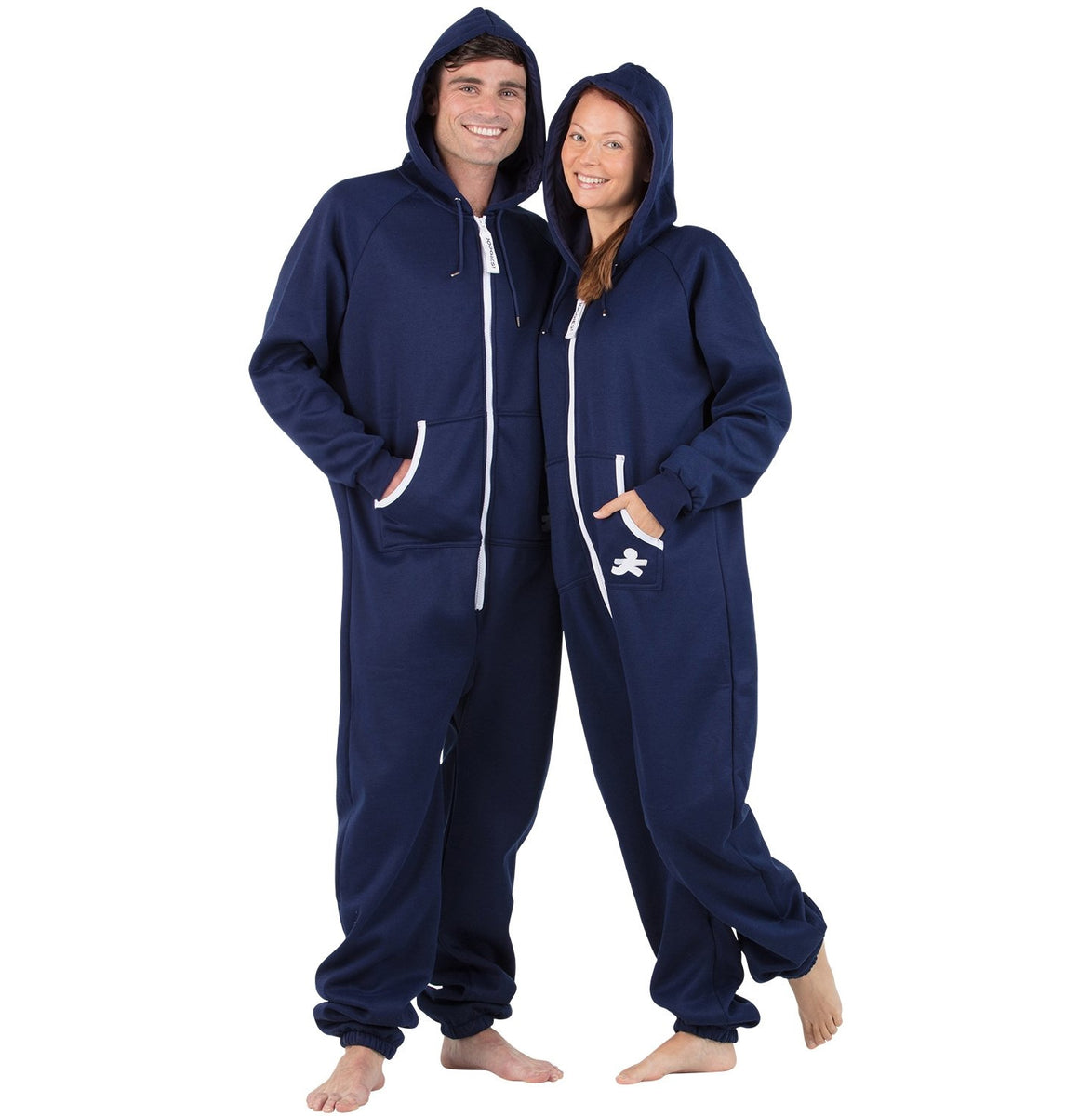 Gnomes Greeting Hoodie One Piece - Adult Hooded Footed Pajamas