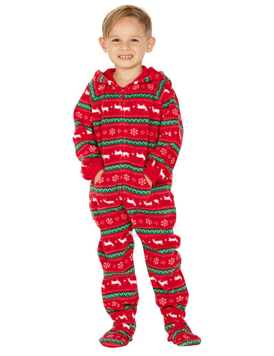 Nordic Christmas Toddler Hoodie Fleece Onesie