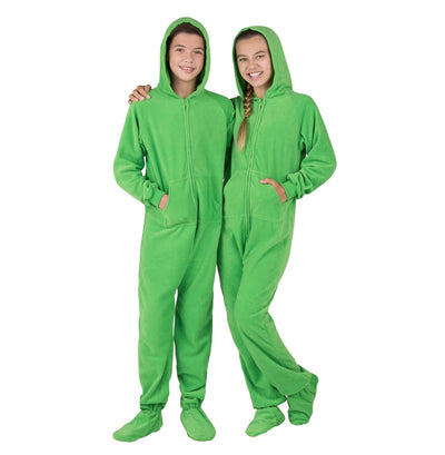 Family Matching Emerald Green Hoodie Fleece Onesie