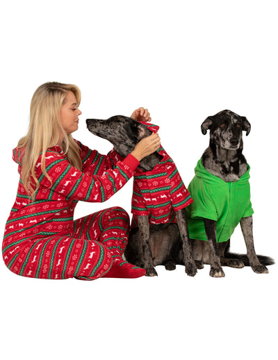 Nordic Christmas Pet Pjs Fleece Hoodie