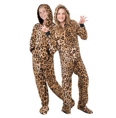 Family Matching Cheetah Spots Hoodie Chenille Onesie