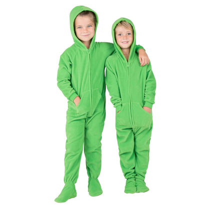 Family Matching Emerald Green Hoodie Fleece Onesie