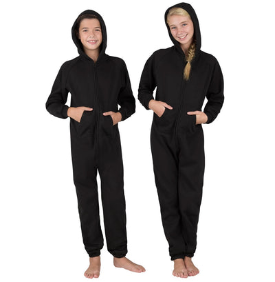 Family Matching Pitch Black Hoodie Onepiece Onesie
