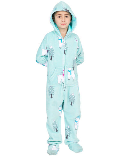 Land of Llamas Kids Hoodie Chenille Onesie