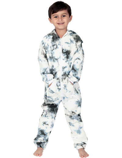 Tie Dye Black Toddler Footless Hoodie Onesie