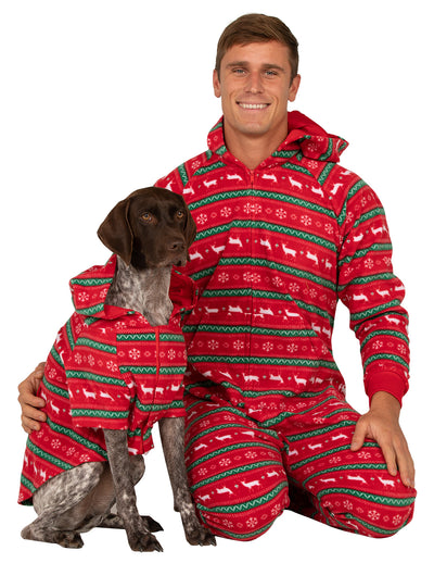 Nordic Christmas Pet Pjs Fleece Hoodie