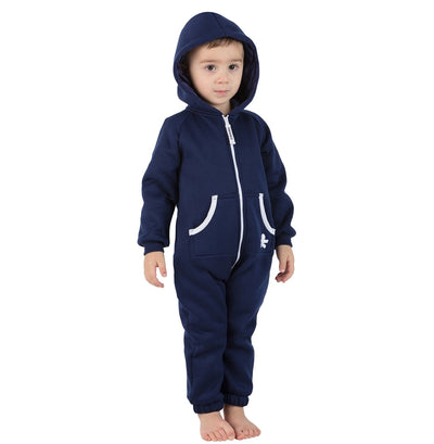 Family Matching Navy Blue Hoodie Onepiece Onesie