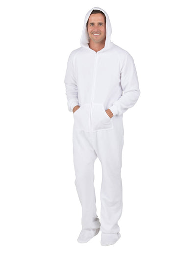 Arctic White Adult Hoodie Fleece Onesie