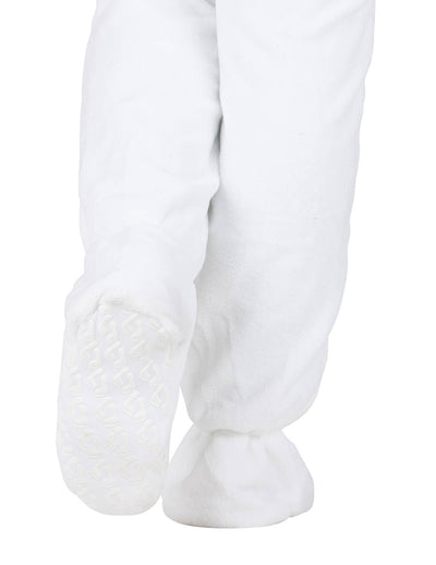 Arctic White Adult Hoodie Fleece Onesie