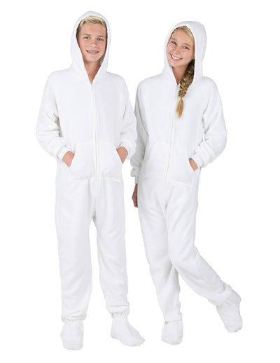 Arctic White Kids Hoodie Fleece Onesie