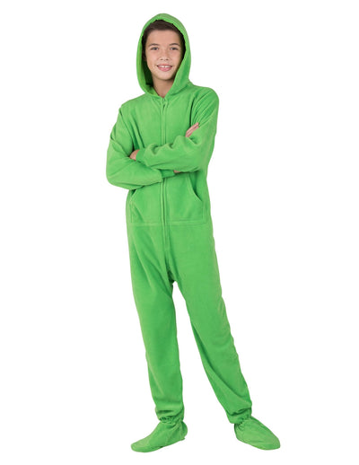 Emerald Green Kids Hoodie Fleece Onesie