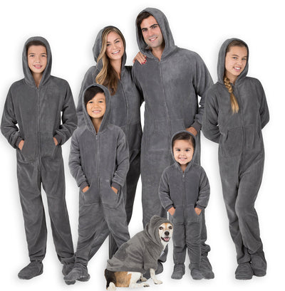 Family Matching Howling Moon Hoodie Chenille Onesie