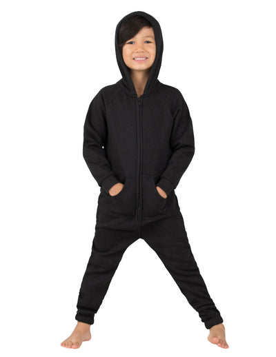 Pitch Black Toddler Footless Hoodie Onesie