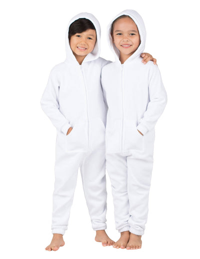 White Frosting Toddler Footless Hoodie Onesie