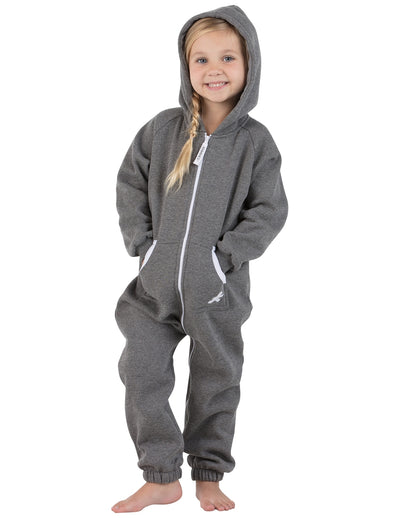 Charcoal Gray Toddler Footless Hoodie Onesie