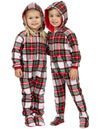 Festive Plaid Toddler Hoodie Fleece Onesie