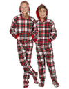 Festive Plaid Kids Hoodie Fleece Onesie