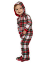 Festive Plaid Infant Hoodie Fleece Onesie