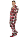 Festive Plaid Adult Hoodie Fleece Onesie