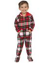 Festive Plaid Toddler Hoodie Fleece Onesie