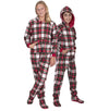 Family Matching Festive Plaid Hoodie Fleece Onesie