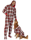 Festive Plaid Pet Pjs Fleece Hoodie