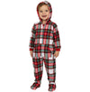 Family Matching Festive Plaid Hoodie Fleece Onesie