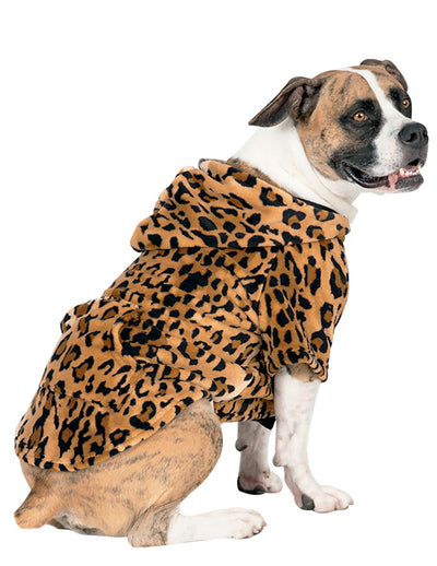 Cheetah Spots Pet Pjs Chenille Hoodie