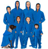 Family Matching Brilliant Blue Hoodie Fleece Onesie