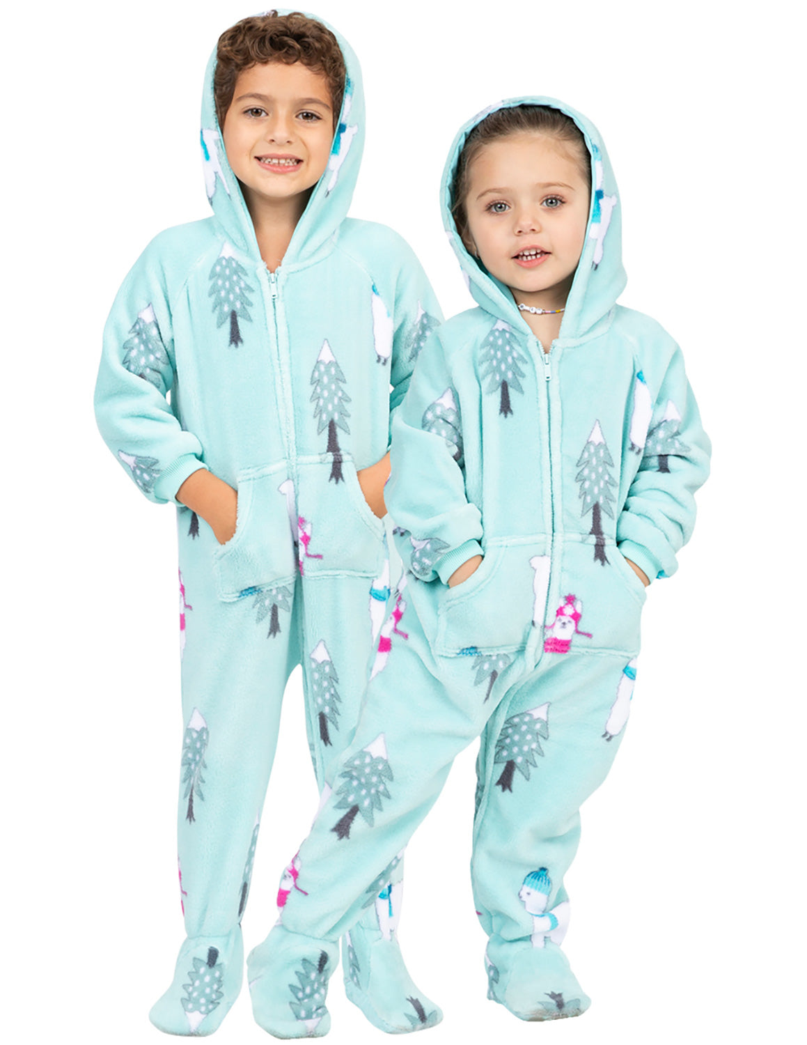 InterestPrint Big Kid Vintage Cowgirl Hooded Onesie Pajamas