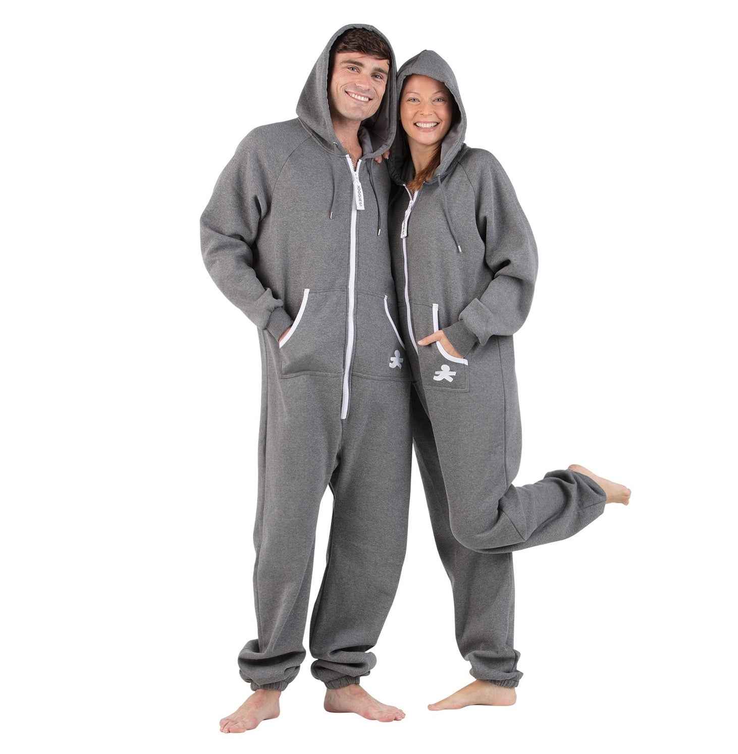 Brilliant Blue - Family Matching Hoodie Footed Pajamas  Onesies for Boys,  Girls, Men, Women and Pets - Footed Pajamas Co.