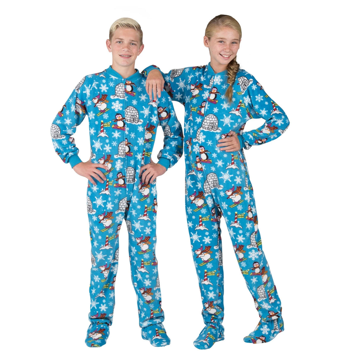 Winter Wonderland Family Matching Footed Pajamas Onesies for Boys