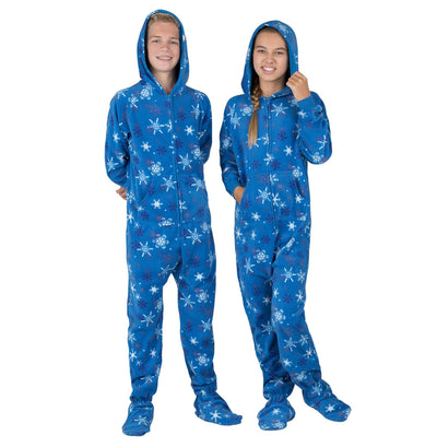 Its A Snow Day - Family Matching Hoodie Footed Pajamas  Onesies for Boys,  Girls, Men, Women and Pets - Footed Pajamas Co.