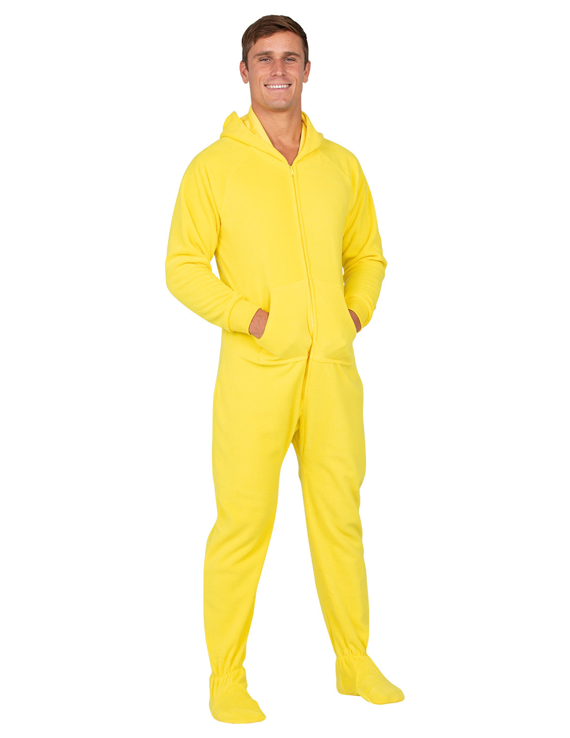 Fleece Onesie Big And Tall Footie Pajamas Chocolate-Brown Fleece