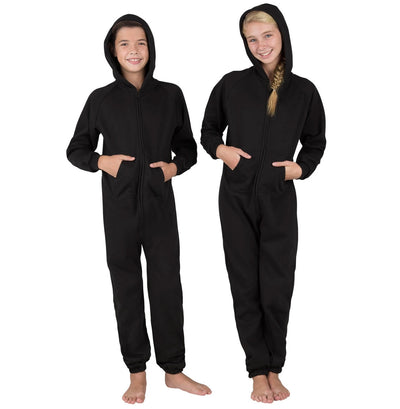 Family Matching Pitch Black Hoodie Onepiece Onesie