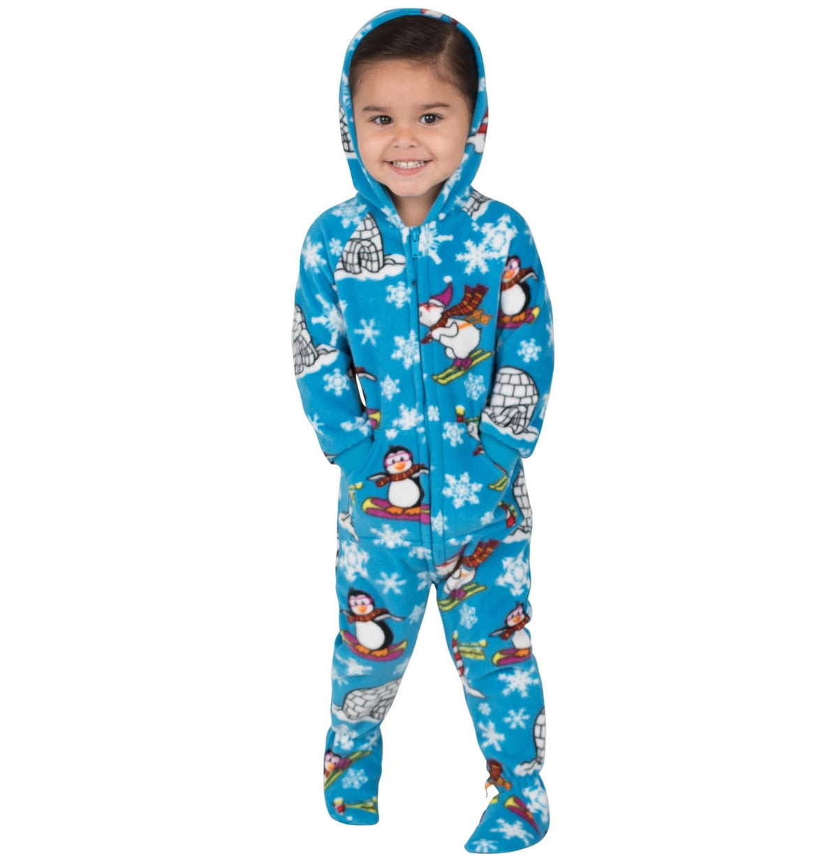 Family Matching Winter Wonderland Hoodie Fleece Onesie