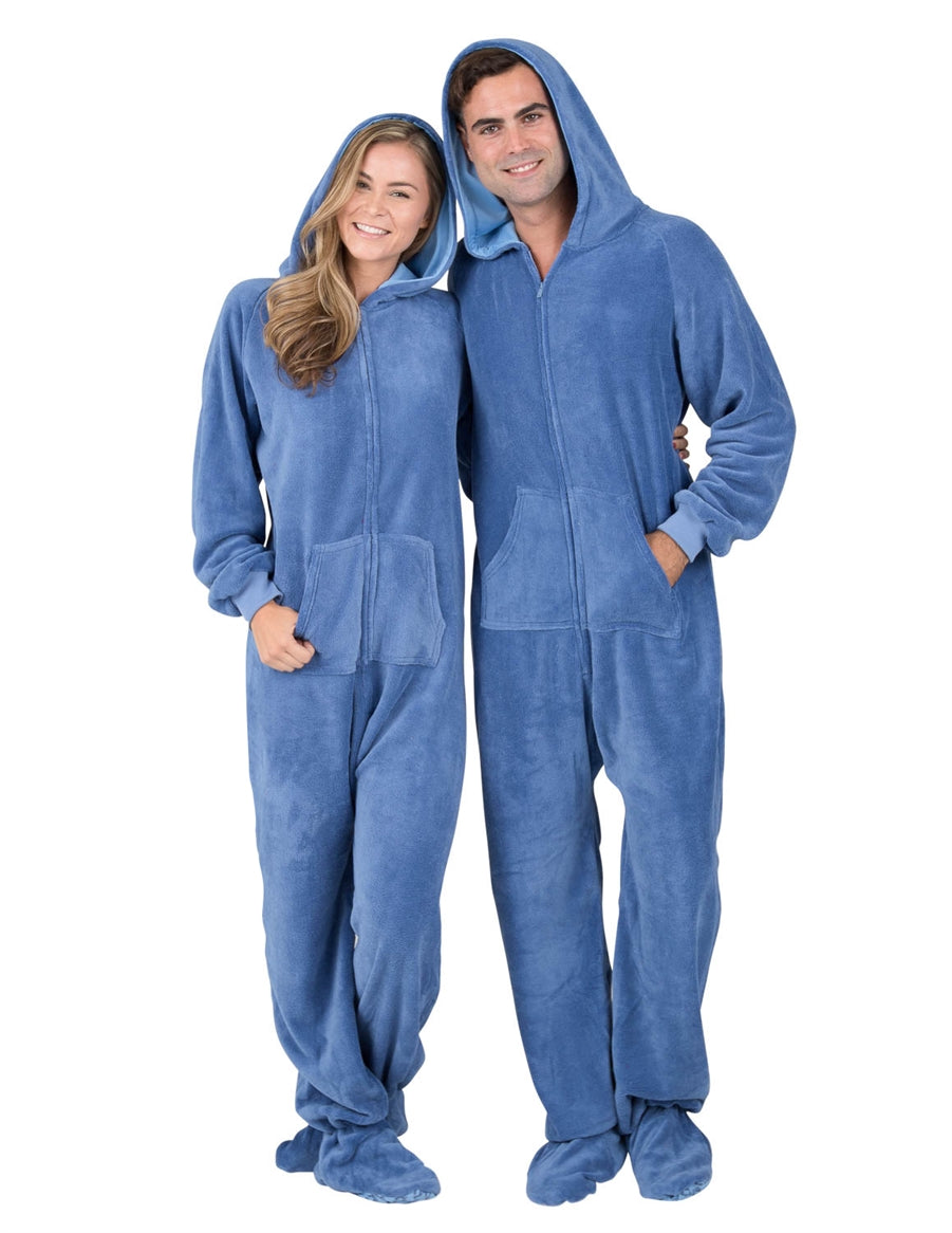 Under The Sea Hoodie One Piece - Adult Hooded Footed Pajamas