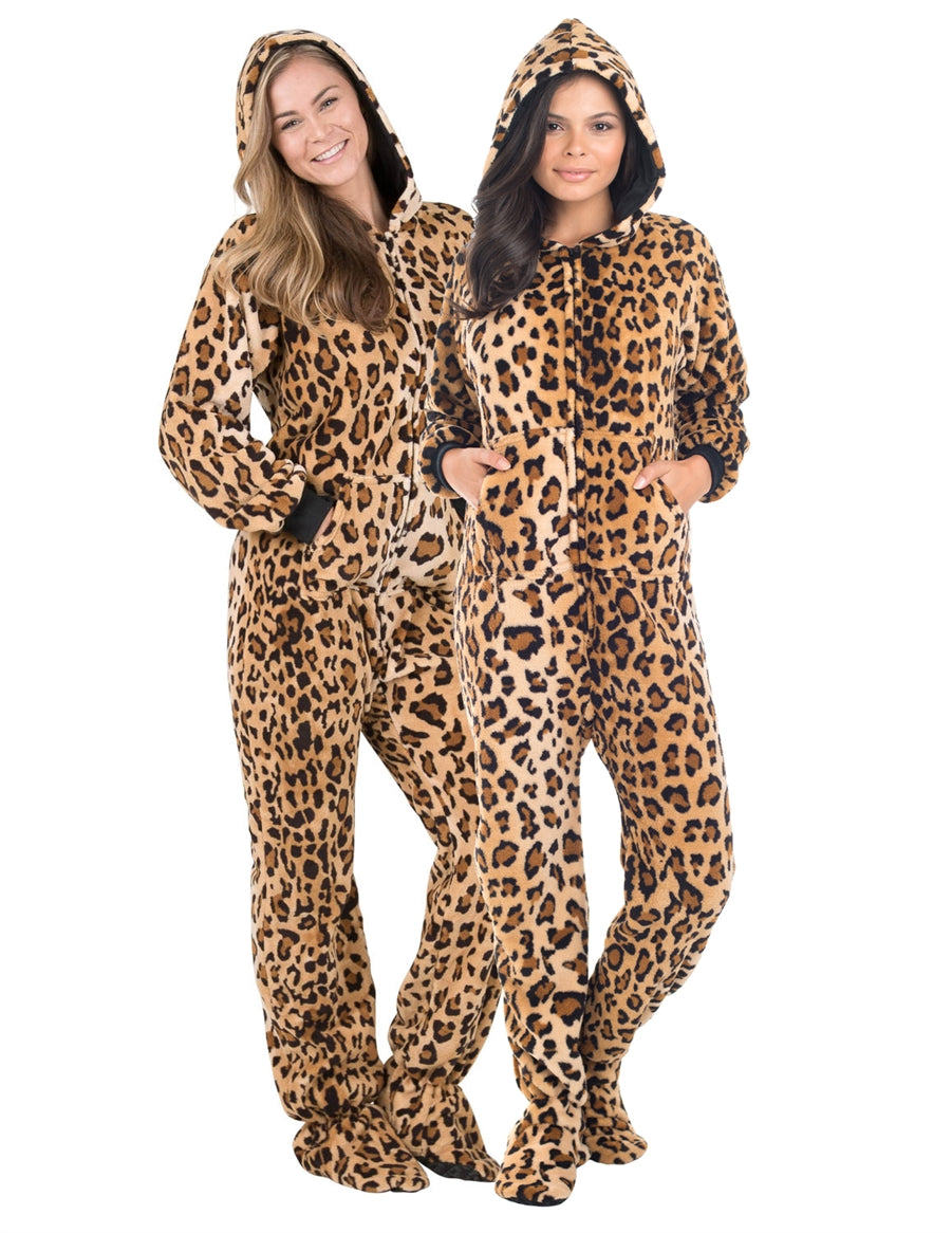 Leopard Costume Adult Brown Onesie Leopard Costume Adult Brown Onesie