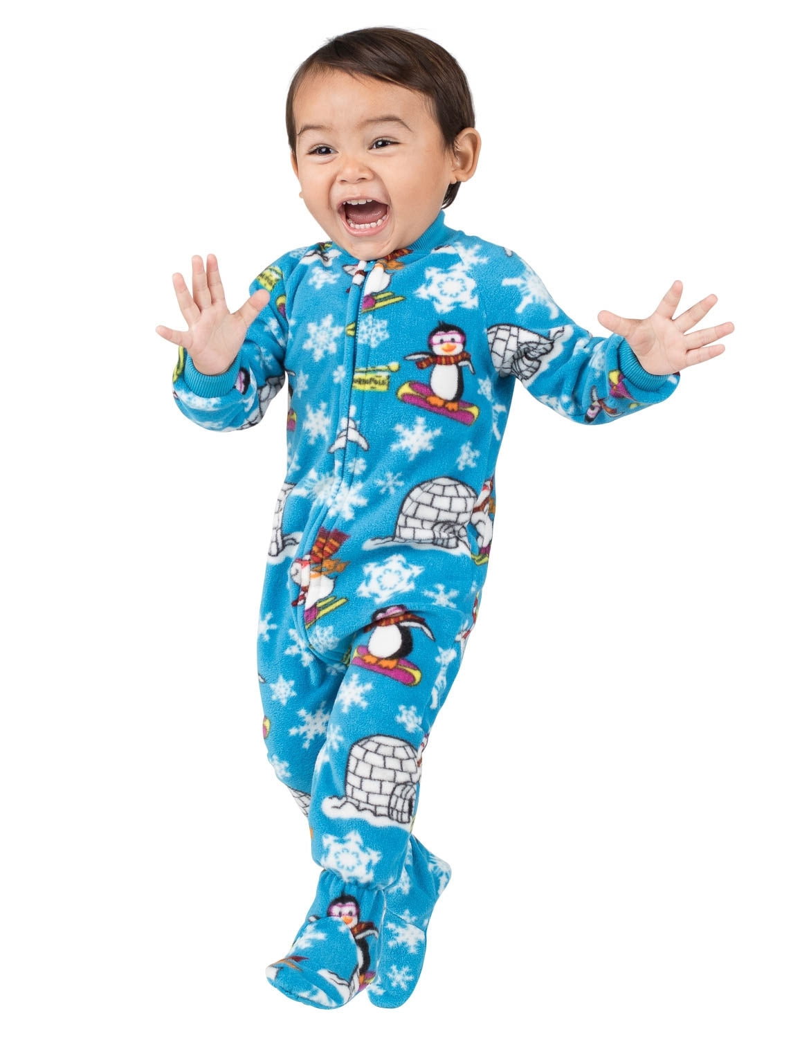 Christmas Pajamas For Child's Onesie With Feet Winter