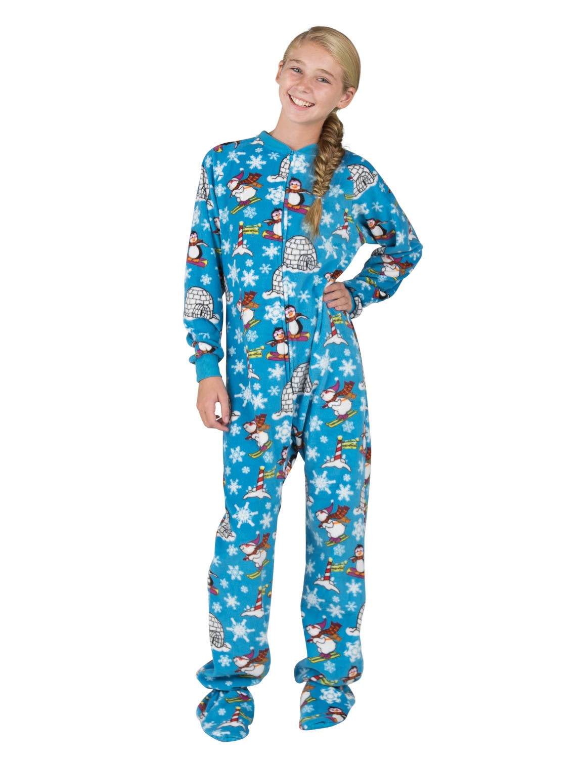 Winter Wonderland Kids Footed Pajamas Kids Pajamas One Piece
