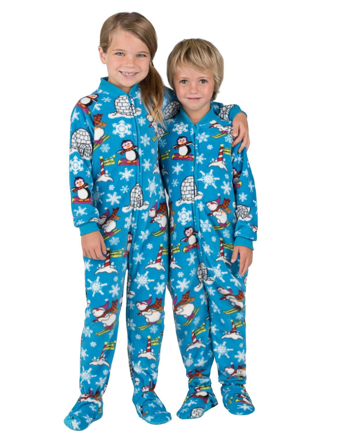 Kids Big Feet Pajamas Stay Cool Union Suit in Red