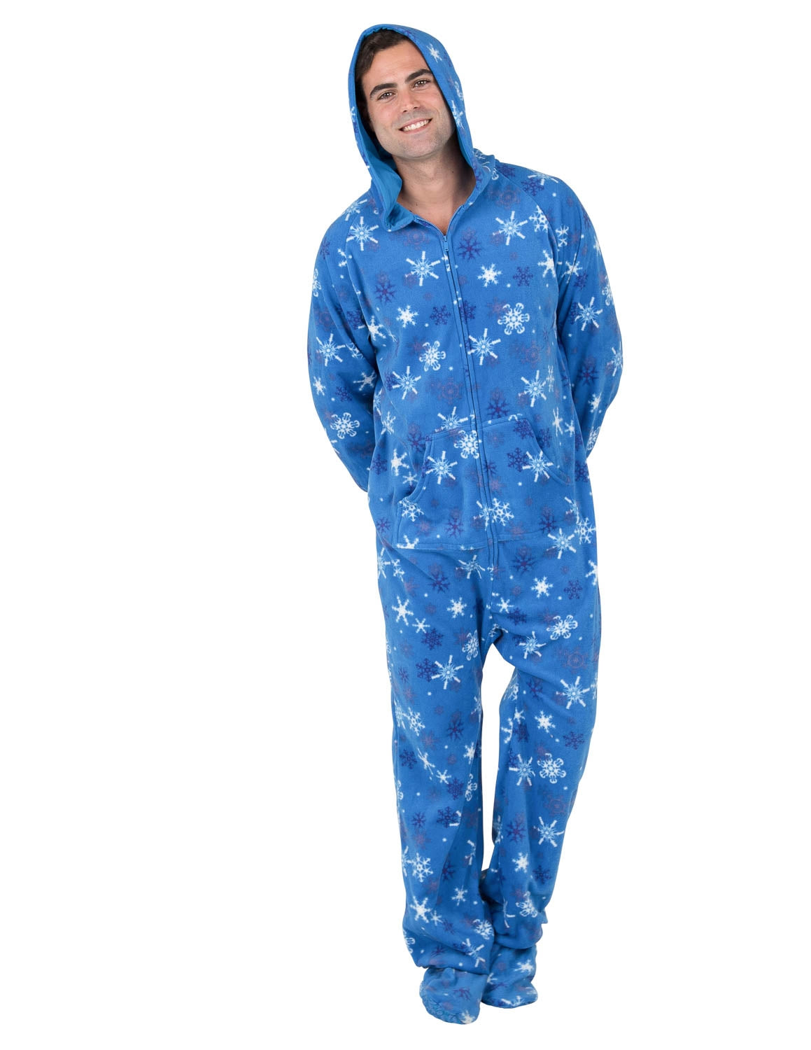 Gnomes Greeting Hoodie One Piece - Adult Hooded Footed Pajamas