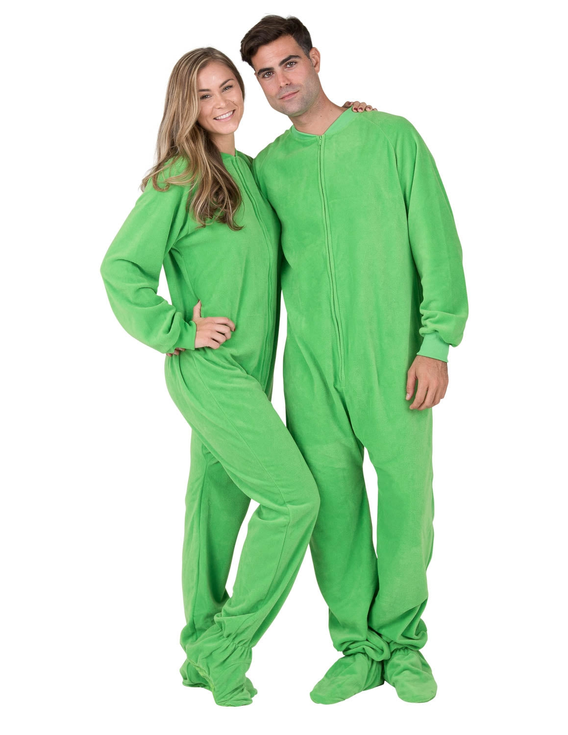 Emerald Green - Adult Footed Pajamas, Adult Pajamas