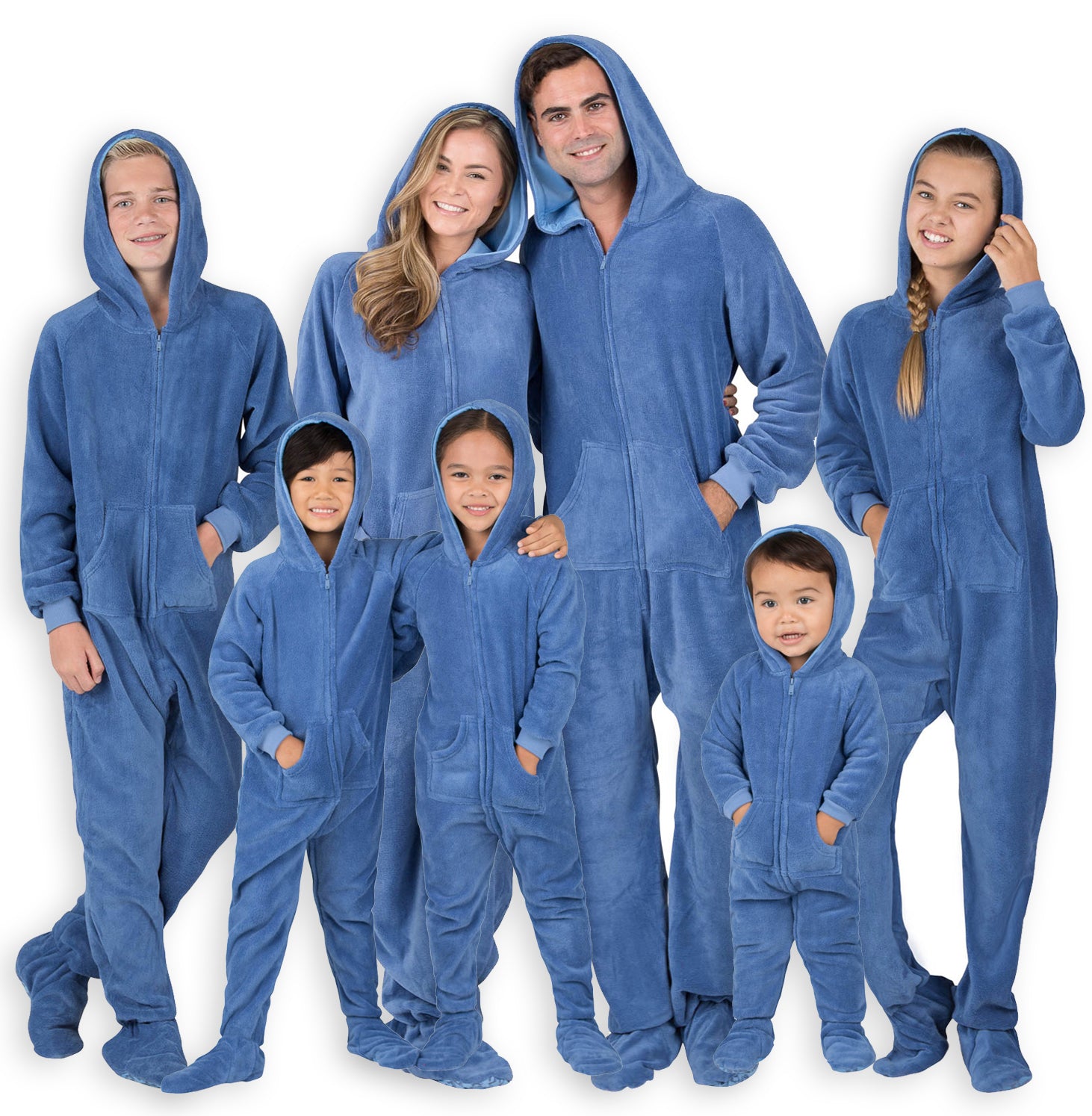 Under The Sea - Family Matching Hoodie Footed Pajamas  Onesies for Boys,  Girls, Men, Women and Pets - Footed Pajamas Co.